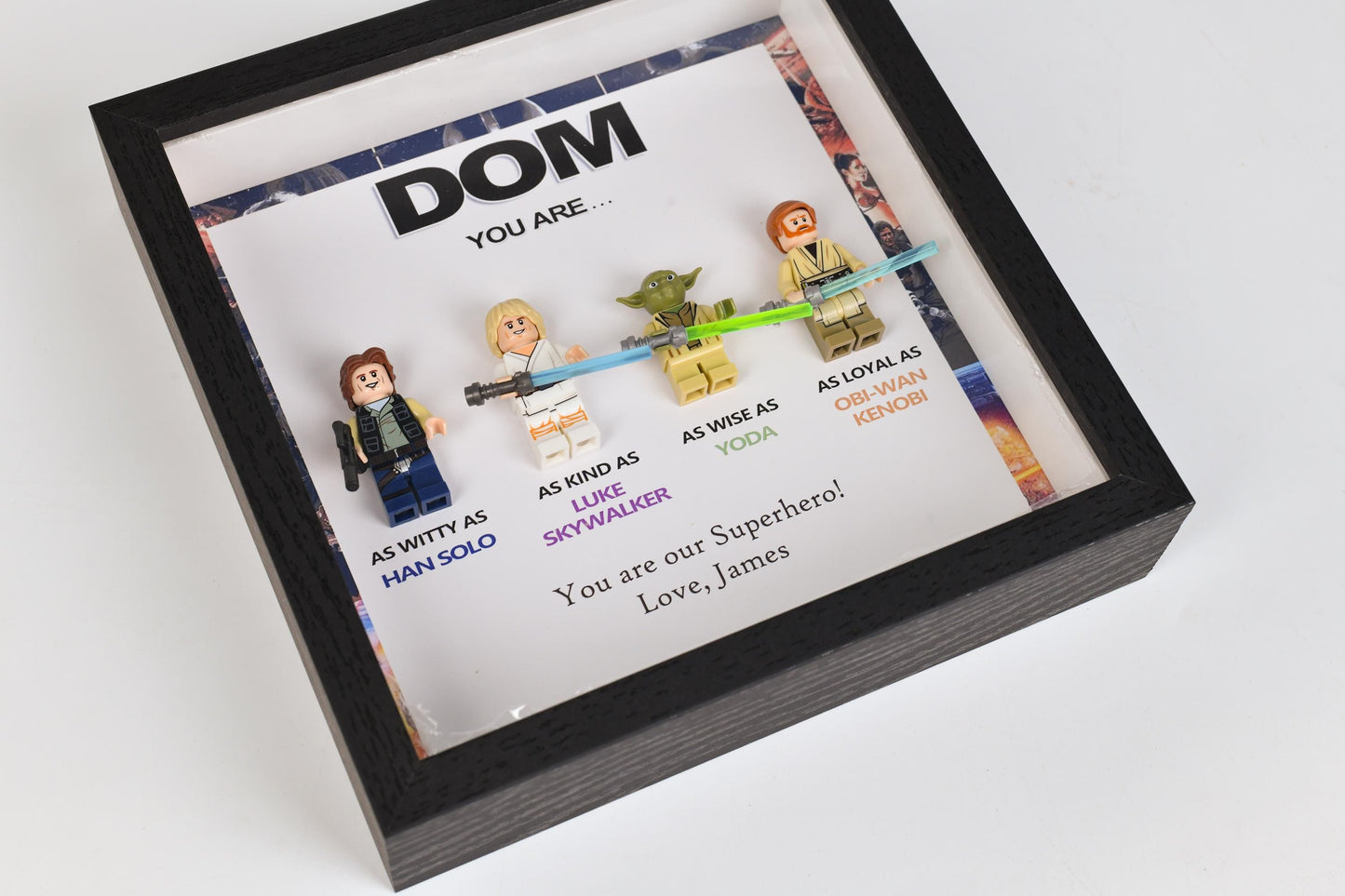 Personalized Star Wars Gifts, Personalised Box Frames, Personalised Birthday Gifts, Gifts for Dad, Gifts for Daddy, Gifts for Son, Valentine