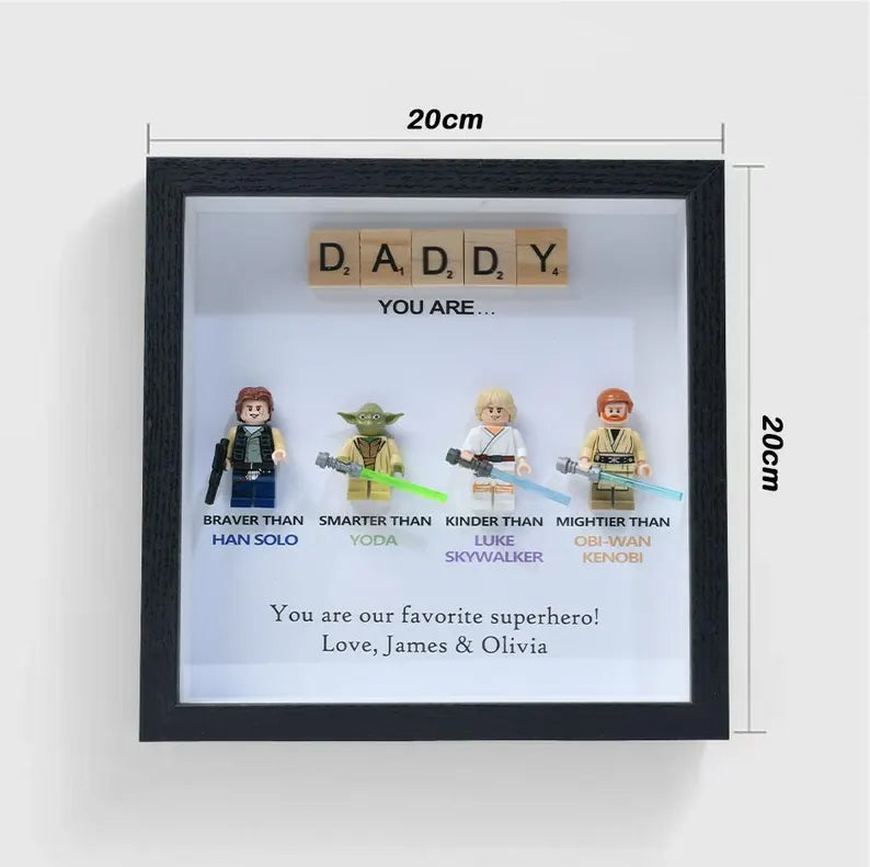 Personalized Star Wars gift, personalized box frame, personalized birthday gift, gift for dad, gift for papa, gift for son, Valentine's Day