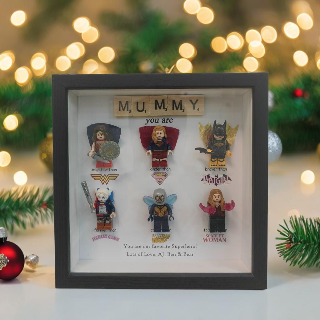 mothers Day Gifts,Female superhero box frame, Personalised mummy mum Superhero Box Frame, Personalised Frame for her, Birthday Gifts for her