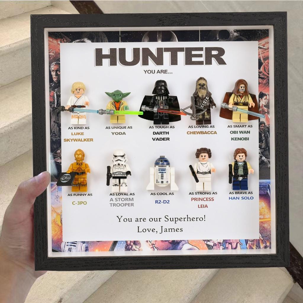 Personalised Star Wars Gifts, Personalised Box Frames, Personalised Birthday Gifts, Gifts for Dad, Gifts for Daddy, Gifts for Son, Valentine