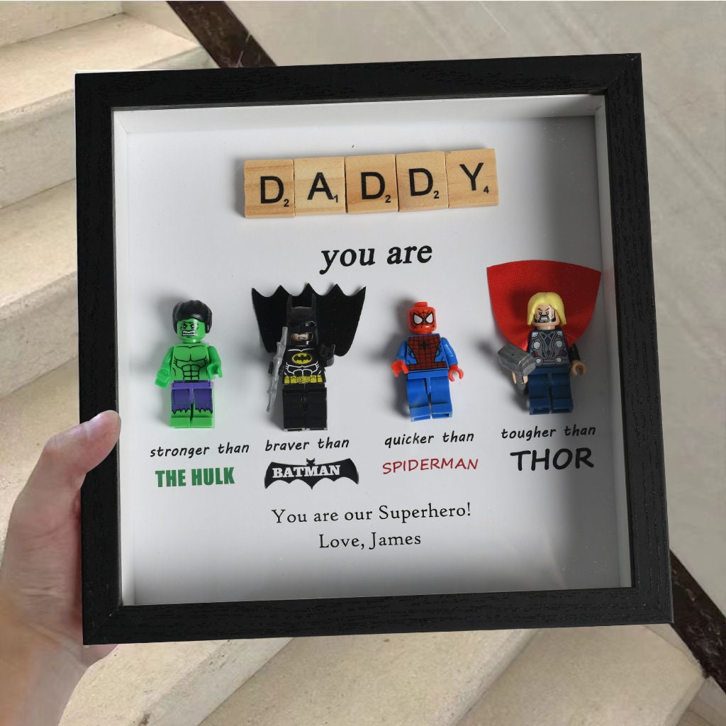 Personalized Father's Day photo frame, you are my superhero, gift for dad, superhero dad, personalized photo frame, family anniversary gift
