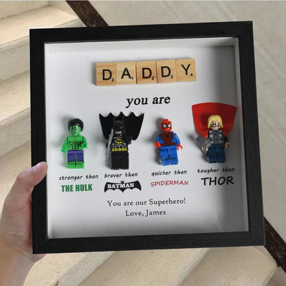 Personalized Father's Day photo frame, you are my superhero, gift for dad, superhero dad, personalized photo frame, family anniversary gift