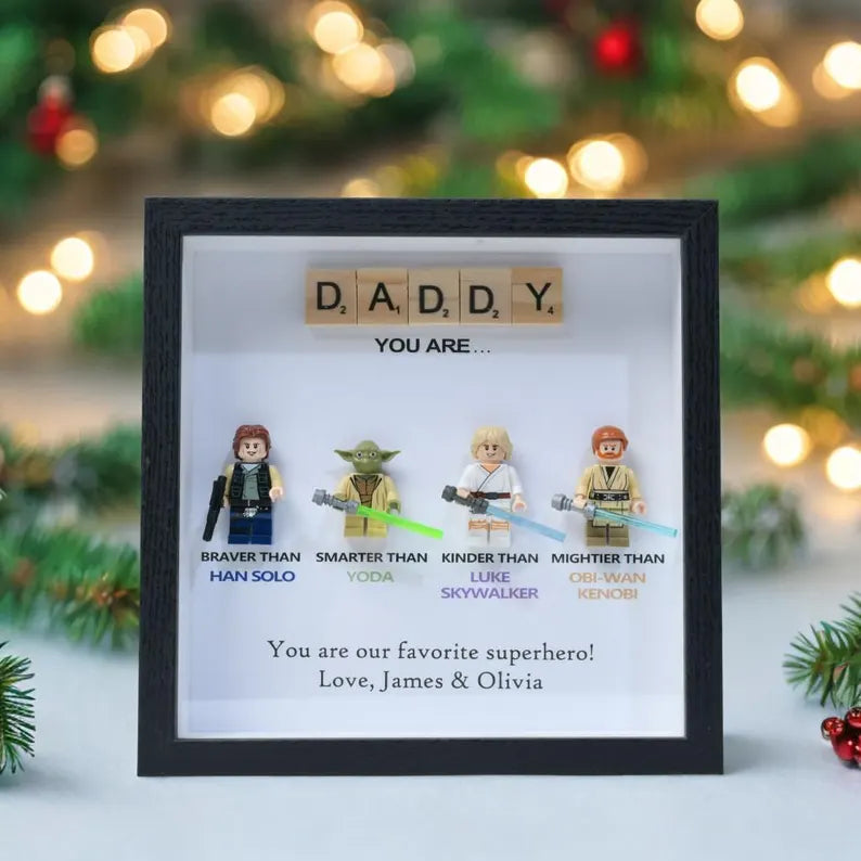 Personalized Star Wars gift, personalized box frame, personalized birthday gift, gift for dad, gift for papa, gift for son, Valentine's Day
