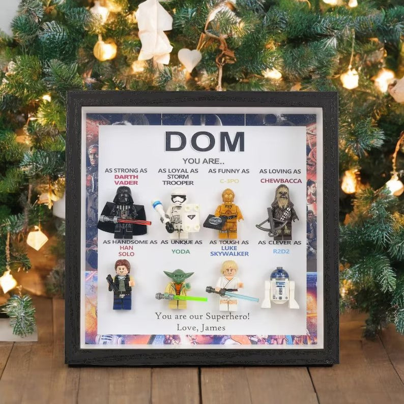 Personalized Star Wars gift, personalized box frame, personalized birthday gift, gift for dad, gift for papa, gift for son, Valentine's Day
