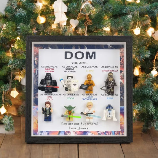 Personalized Star Wars gift, personalized box frame, personalized birthday gift, gift for dad, gift for papa, gift for son, Valentine's Day