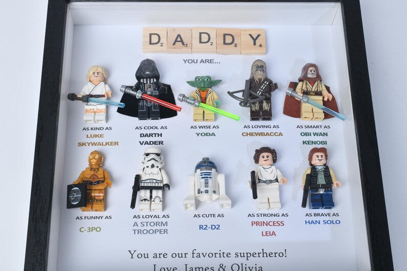 Personalised Star Wars Gifts, Personalised Box Frames, Personalised Birthday Gifts, Gifts for Dad, Gifts for Daddy, Gifts for Son, Valentine