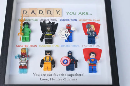Personalized Father's Day photo frame, "You are my superhero," gift for dad, superhero dad, personalized photo frame, family anniversary gift