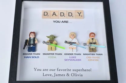 Personalized Star Wars gift, personalized box frame, personalized birthday gift, gift for dad, gift for papa, gift for son, Valentine's Day