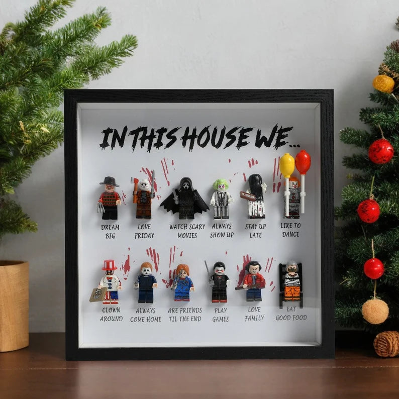 In this home, we have... Horror Gift Frame | Personalized Gift for a Scary Halloween Movie12