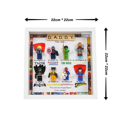 Personalized Father's Day photo frame, you are my superhero, gift for dad, superhero dad, personalized photo frame, family anniversary gift