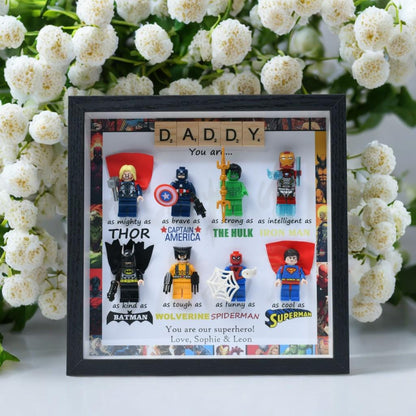 Personalized Father's Day photo frame, you are my superhero, gift for dad, superhero dad, personalized photo frame, family anniversary gift
