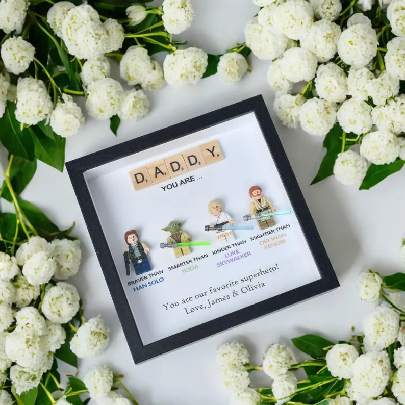 Personalized Star Wars gift, personalized box frame, personalized birthday gift, gift for dad, gift for papa, gift for son, Valentine's Day