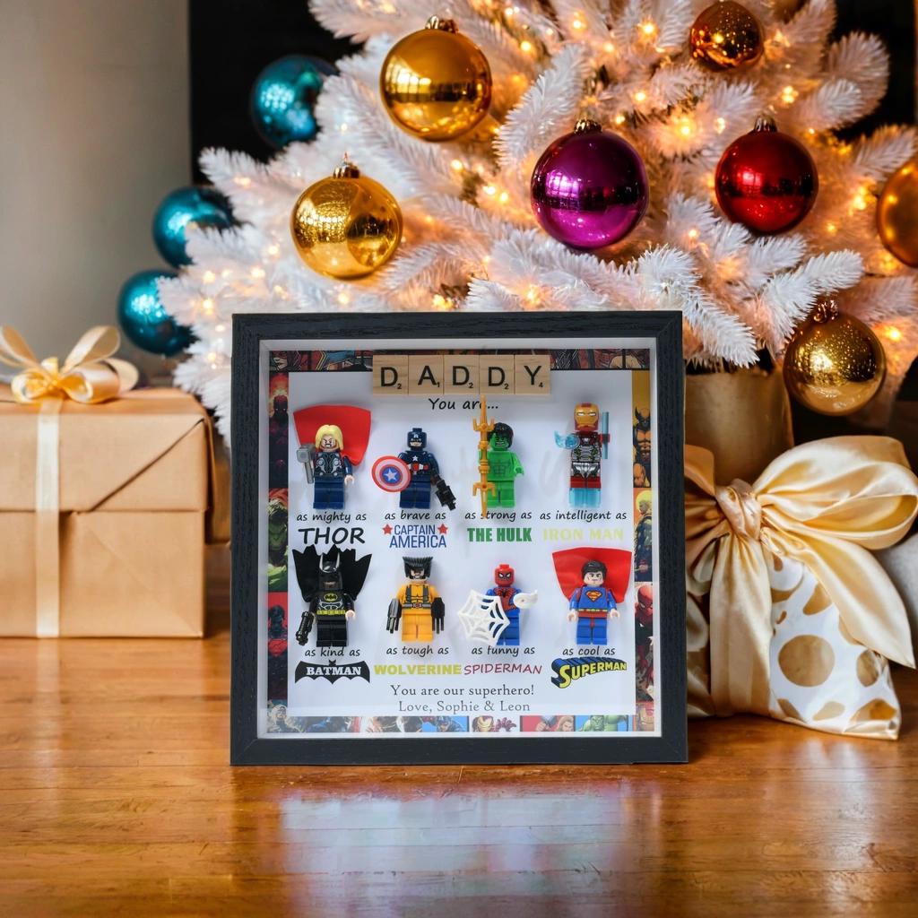 Personalized Father's Day photo frame, you are my superhero, gift for dad, superhero dad, personalized photo frame, family anniversary gift