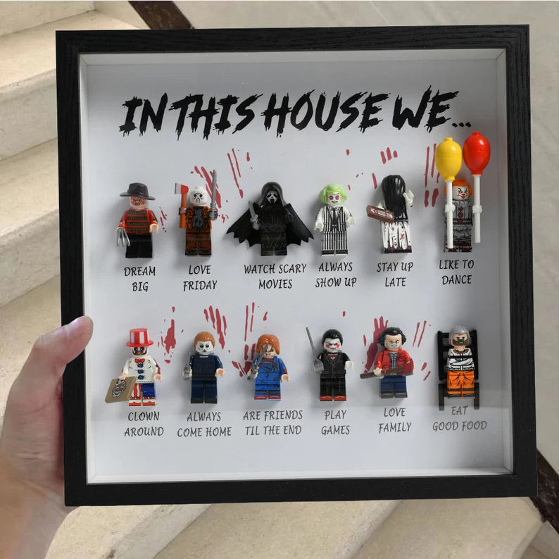 In this home, we have... Horror Gift Frame | Personalized Gift for a Scary Halloween Movie12