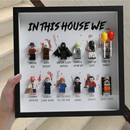 In this home, we have... Horror Gift Frame | Personalized Gift for a Scary Halloween Movie12