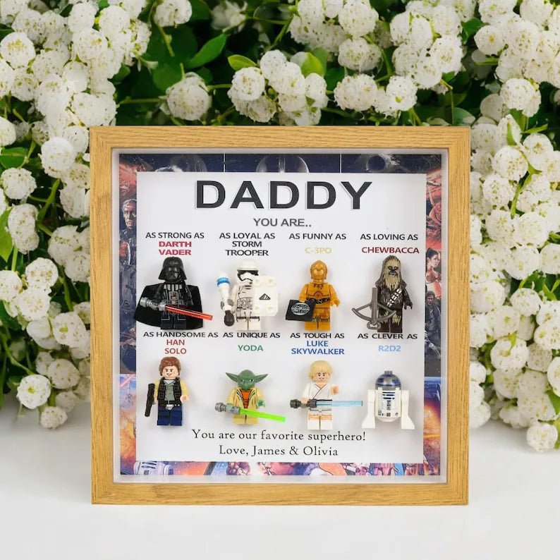 Personalized Star Wars gift, personalized box frame, personalized birthday gift, gift for dad, gift for papa, gift for son, Valentine's Day
