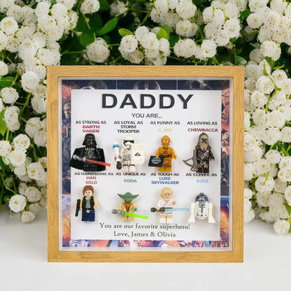 Personalized Star Wars gift, personalized box frame, personalized birthday gift, gift for dad, gift for papa, gift for son, Valentine's Day