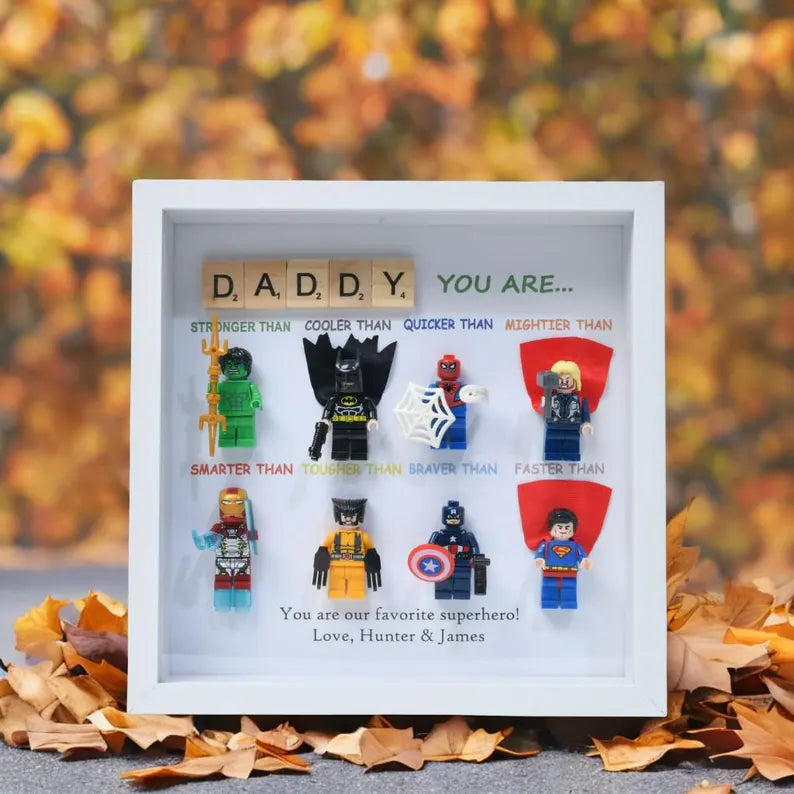 Personalized Father's Day photo frame, "You are my superhero," gift for dad, superhero dad, personalized photo frame, family anniversary gift