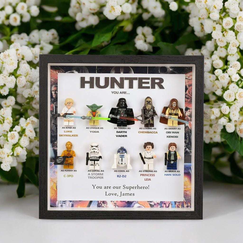 Personalised Star Wars Gifts, Personalised Box Frames, Personalised Birthday Gifts, Gifts for Dad, Gifts for Daddy, Gifts for Son, Valentine
