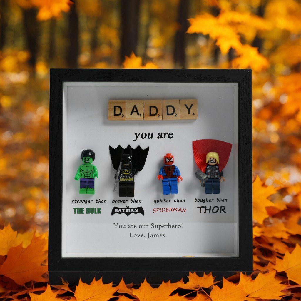 Personalized Father's Day photo frame, you are my superhero, gift for dad, superhero dad, personalized photo frame, family anniversary gift