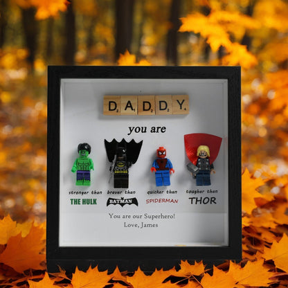 Personalized Father's Day photo frame, you are my superhero, gift for dad, superhero dad, personalized photo frame, family anniversary gift