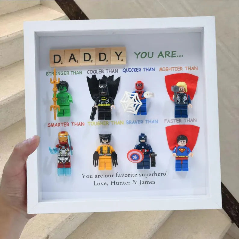 Personalized Father's Day photo frame, "You are my superhero," gift for dad, superhero dad, personalized photo frame, family anniversary gift