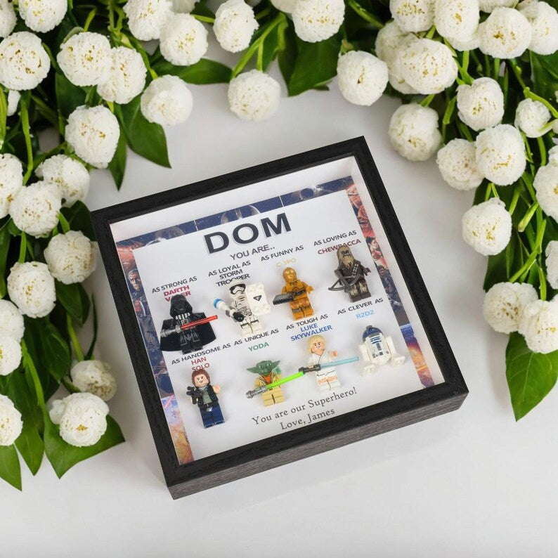Personalized Star Wars gift, personalized box frame, personalized birthday gift, gift for dad, gift for papa, gift for son, Valentine's Day
