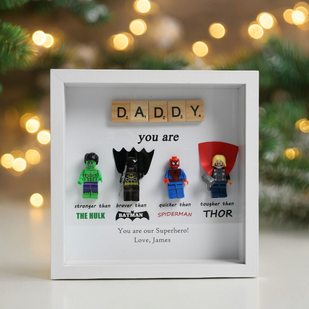 Personalized Father's Day photo frame, you are my superhero, gift for dad, superhero dad, personalized photo frame, family anniversary gift