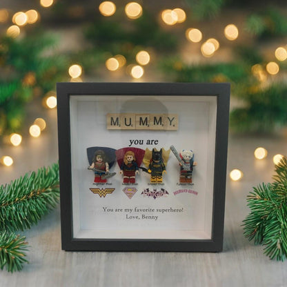 mothers Day Gifts,Female superhero box frame, Personalised mummy mum Superhero Box Frame, Personalised Frame for her, Birthday Gifts for her