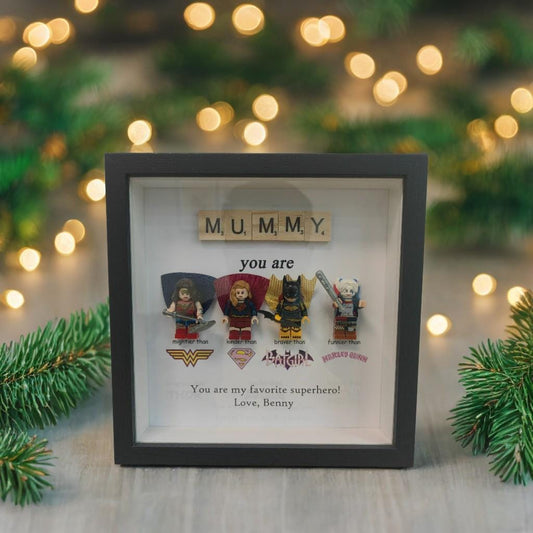 mothers Day Gifts,Female superhero box frame, Personalised mummy mum Superhero Box Frame, Personalised Frame for her, Birthday Gifts for her