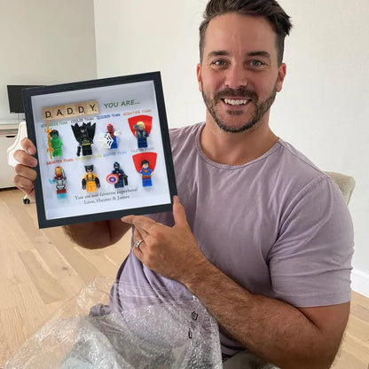 Personalized Father's Day photo frame, "You are my superhero," gift for dad, superhero dad, personalized photo frame, family anniversary gift