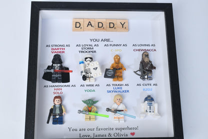 Personalised Star Wars Gifts, Personalised Box Frames, Personalised Birthday Gifts, Gifts for Dad, Gifts for Daddy, Gifts for Son, Valentine