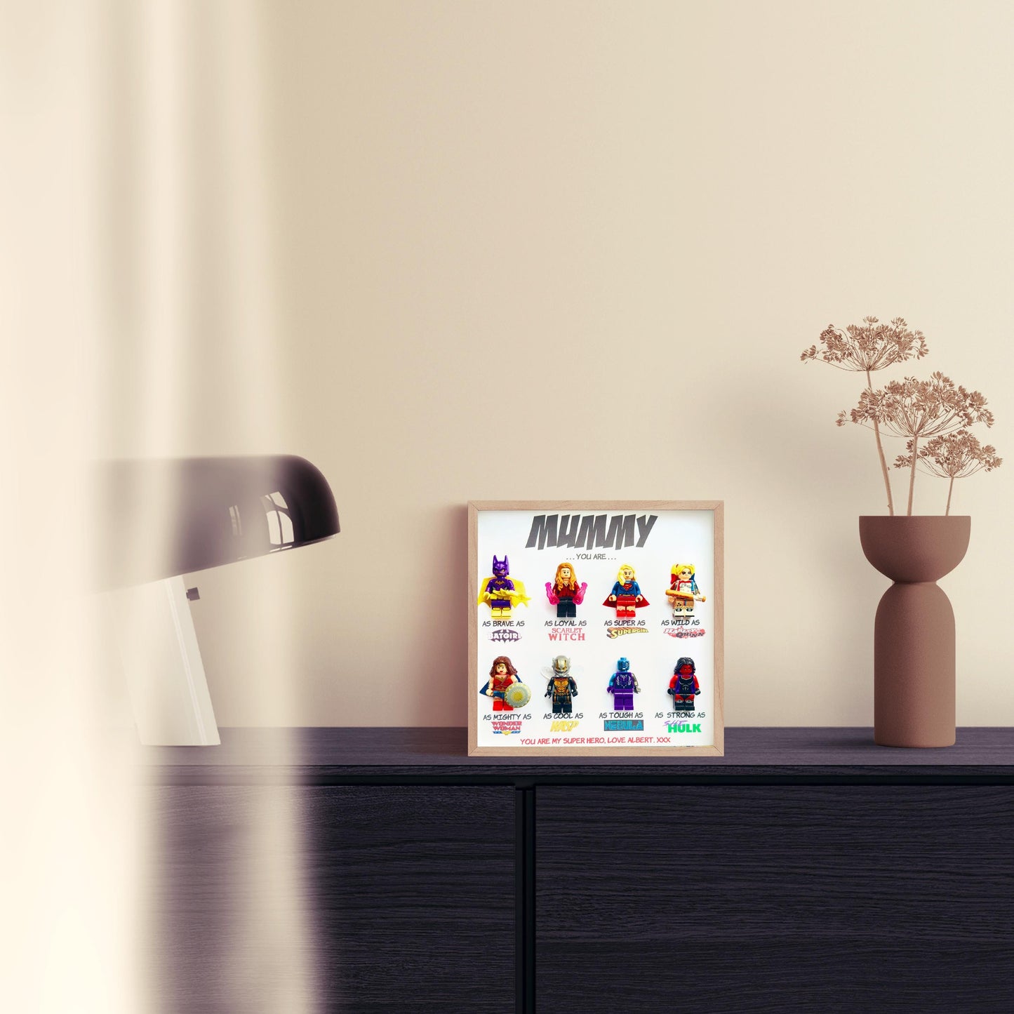 mothers Day Gifts,Female superhero box frame, Personalised mummy mum Superhero Box Frame, Personalised Frame for her, Birthday Gifts for her