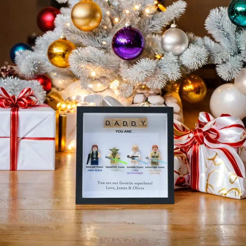 Personalized Star Wars gift, personalized box frame, personalized birthday gift, gift for dad, gift for papa, gift for son, Valentine's Day