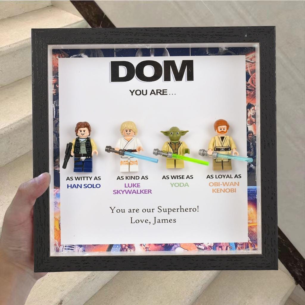Personalized Star Wars Gifts, Personalised Box Frames, Personalised Birthday Gifts, Gifts for Dad, Gifts for Daddy, Gifts for Son, Valentine