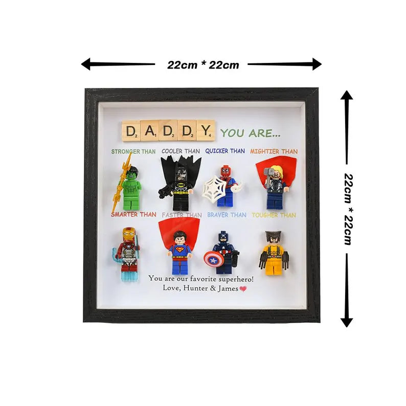 Personalized Father's Day photo frame, "You are my superhero," gift for dad, superhero dad, personalized photo frame, family anniversary gift