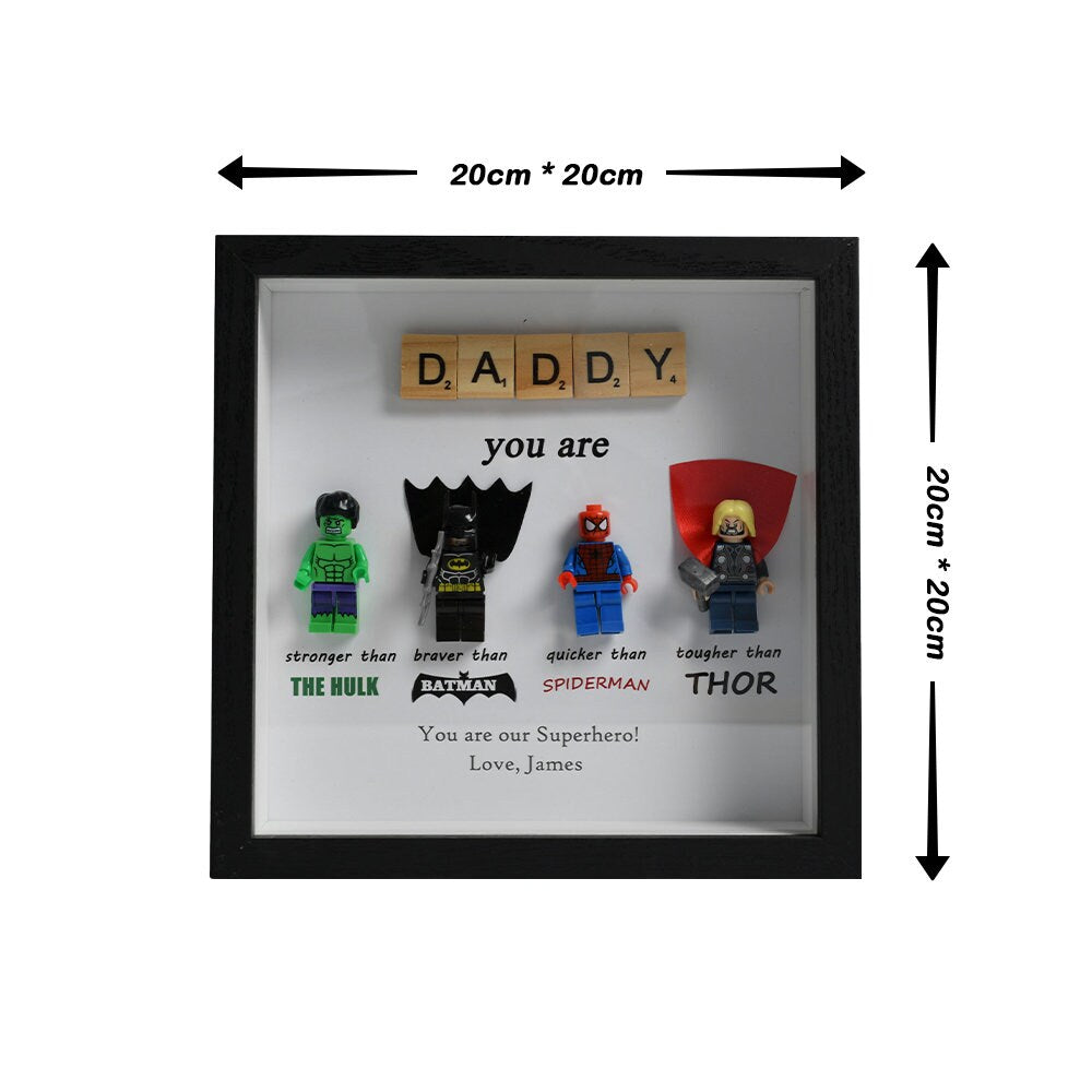 Personalized Father's Day photo frame, you are my superhero, gift for dad, superhero dad, personalized photo frame, family anniversary gift