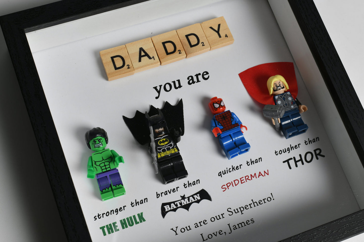 Personalized Father's Day photo frame, you are my superhero, gift for dad, superhero dad, personalized photo frame, family anniversary gift