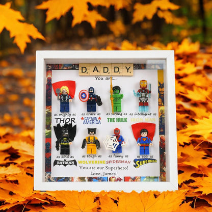 Personalized Father's Day photo frame, you are my superhero, gift for dad, superhero dad, personalized photo frame, family anniversary gift
