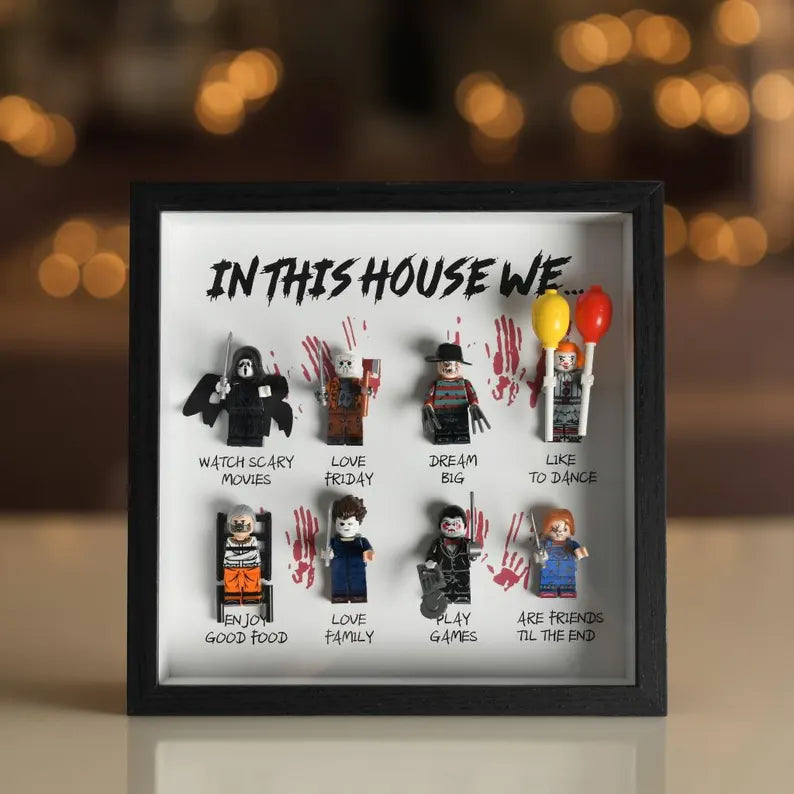 In this home, we have... Handmade Horror Gift Frame | Personalized Gift for a Scary Halloween Movie8