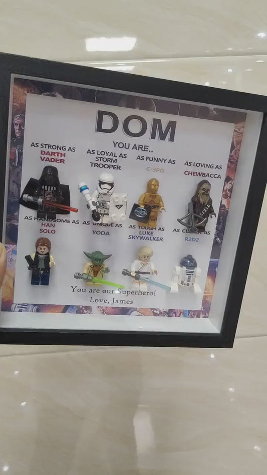 Personalized Star Wars gift, personalized box frame, personalized birthday gift, gift for dad, gift for papa, gift for son, Valentine's Day