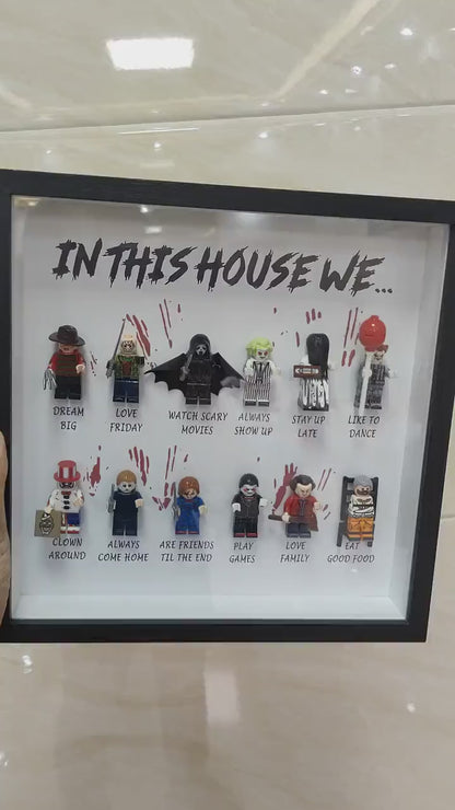 In this home, we have... Horror Gift Frame | Personalized Gift for a Scary Halloween Movie12