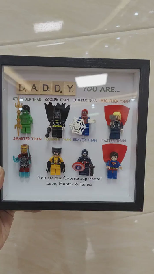 Personalized Father's Day photo frame, "You are my superhero," gift for dad, superhero dad, personalized photo frame, family anniversary gift